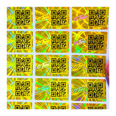 비닐 QR 코드 홀로그램 탬퍼 분명한 보안 레이블