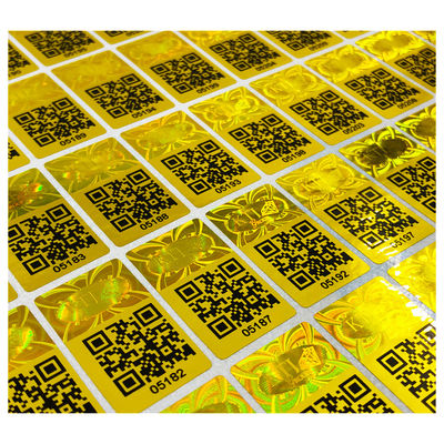 비닐 QR 코드 홀로그램 탬퍼 분명한 보안 레이블
