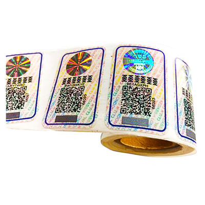 비닐 QR 코드 홀로그램 탬퍼 분명한 보안 레이블