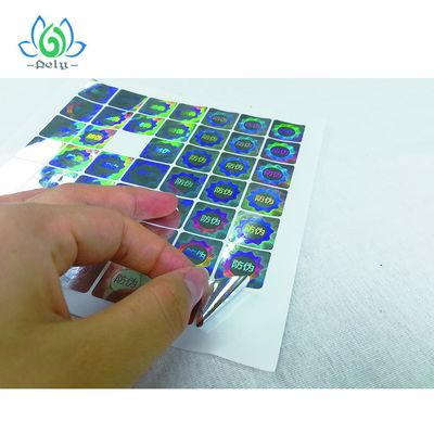 위조 방지 은 고일 3D 탬퍼 증명 바코드 라벨