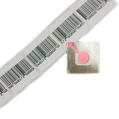 반대 도난 무선주파수 4*4cm 부드러운 바코드 라벨 스티커 태그 8.2 마하즈 EAS 보안 바코드 라벨 롤